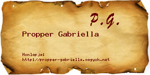 Propper Gabriella névjegykártya
