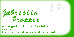 gabriella propper business card